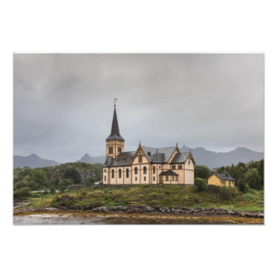 Lofoten Vågan Church Travel Photo