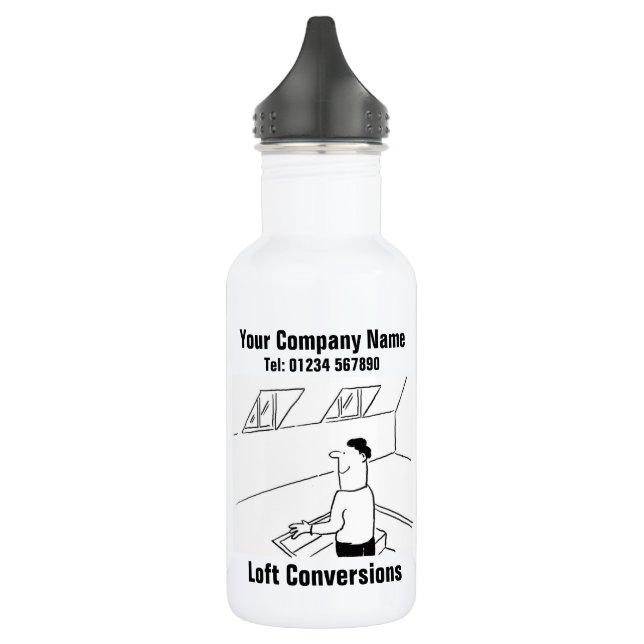 Loft Conversion or Attic Conversion to Personalise 532 Ml Water Bottle (Left)