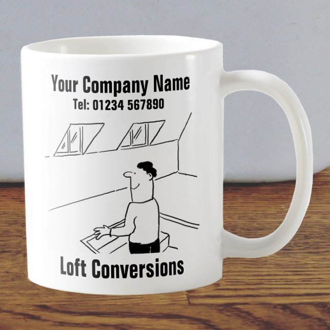 Loft Conversions Cartoon to Personalise Coffee Mug (Creator Uploaded)