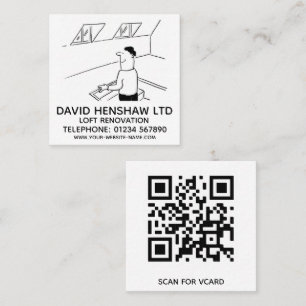 Loft Renovation Square Business Card