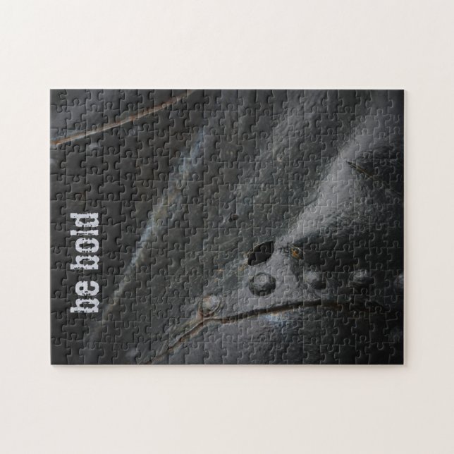 Loft style minimalist black metal jigsaw puzzle (Horizontal)