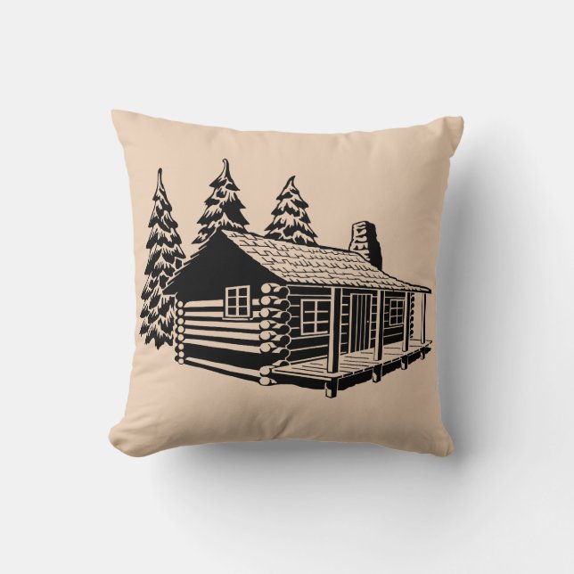 LOG CABIN ART THROW PILLOW (Front)