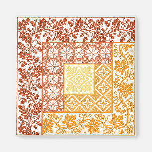 Log Cabin Autumn Magnet