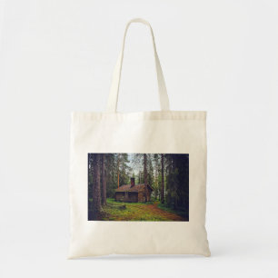 Log Cabin Cottage House Home Finland Landscape Tote Bag