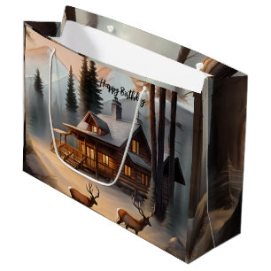 Log Cabin Gift Bag