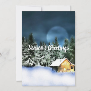 Log Cabin Holiday Card