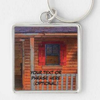 Log Cabin Home Keychain