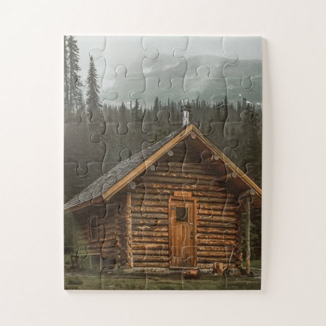 LOG CABIN HOUSE JIGSAW PUZZLE (Vertical)