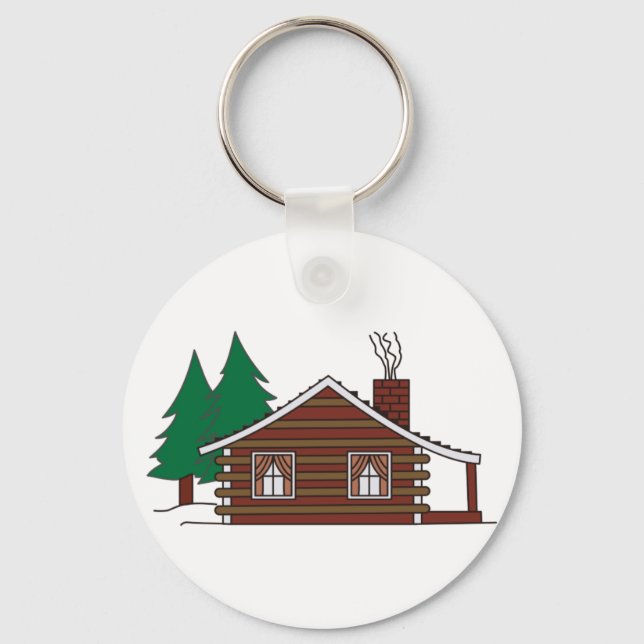 Log Cabin Keychain (Front)