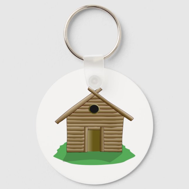 Log Cabin Keychain (Front)