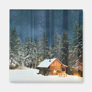 Log Cabin Magnet