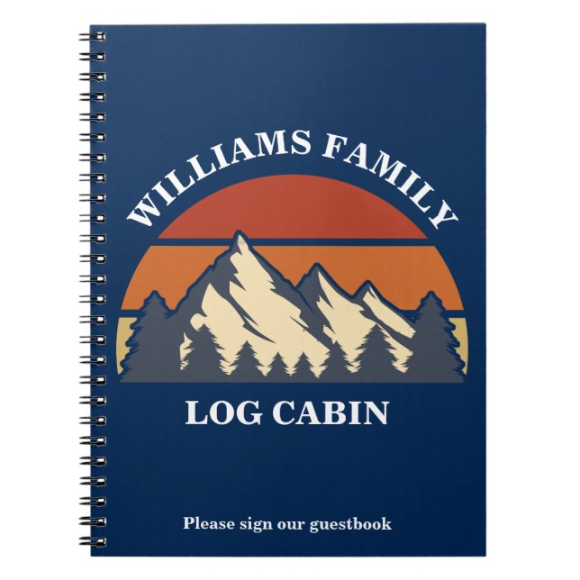 Log Cabin Mountain Vacation Rental Guest Book (Front)