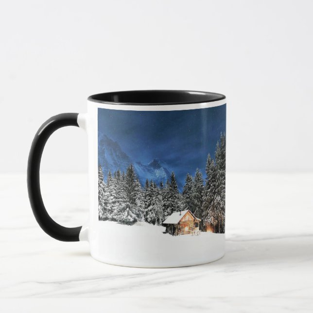 Log Cabin Mountain View Mug (Left)
