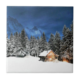 Log Cabin Mountain View Tile