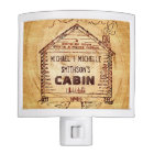 Log Cabin Personalized Faux Wood
