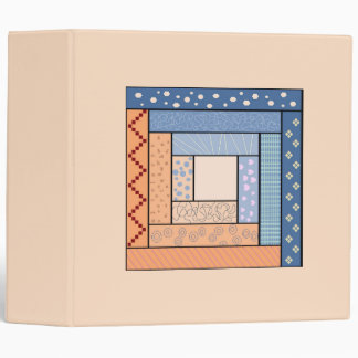 Log Cabin Quilt Designed Binder