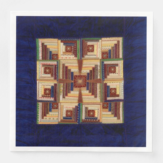 Log Cabin quilt Napkin (Front)