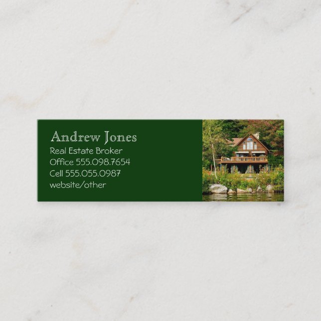 Log Cabin Realtor's Custom Business Card (Front)