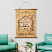 Log Cabin Rustic Wood Look | Personalized Welcome
