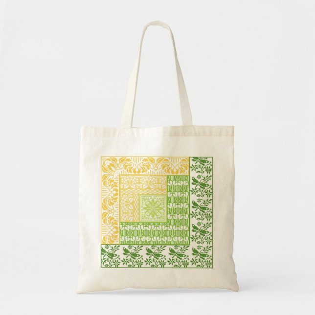 Log Cabin Spring Tote Bag (Front)