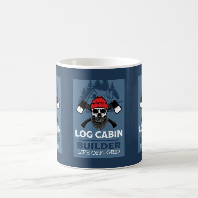 Log Cabin Tiber Frame Builder Coffee Mug (Center)