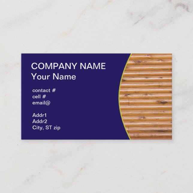 log cabin wall business card (Front)