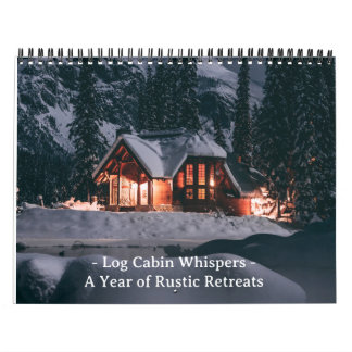 Log Cabin Whispers: A Year of Rustic Retreats Cal Calendar