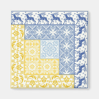 Log Cabin Winter Magnet