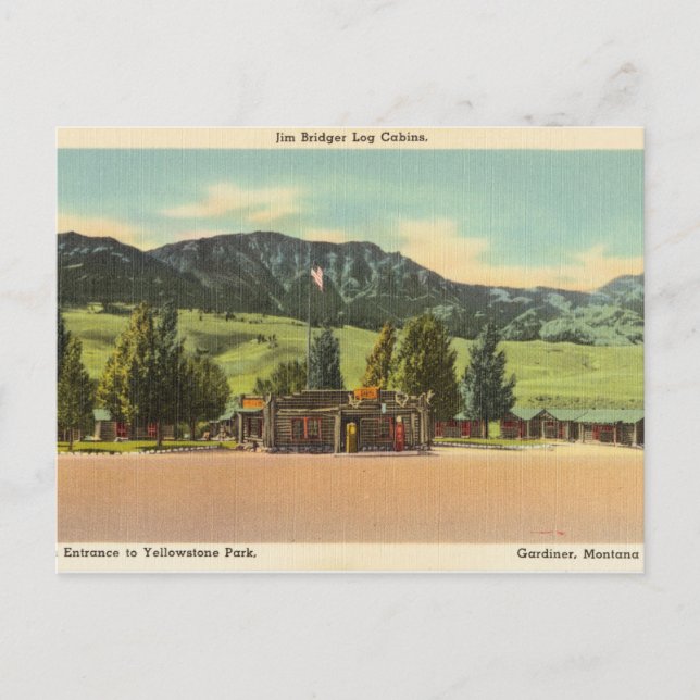 Log Cabin, Yellowstone National Park, Montana Postcard (Front)