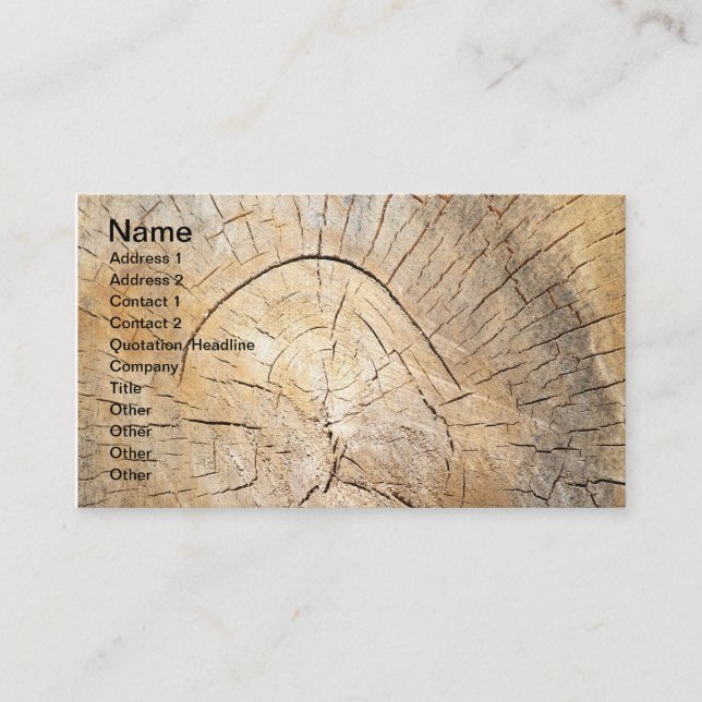 Log pattern business card (Front)
