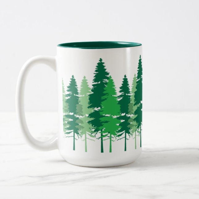 Log Pole Pines Two-Tone Coffee Mug (Left)