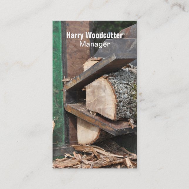 Log splitter business card (Front)