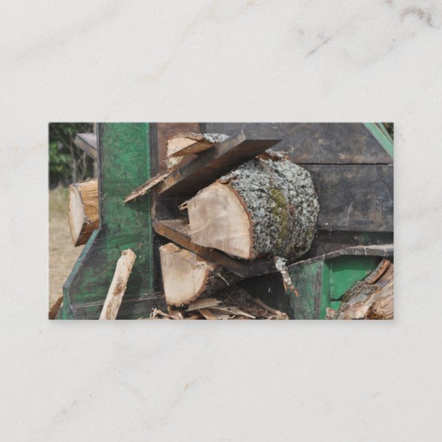 Log splitter business card (Front)