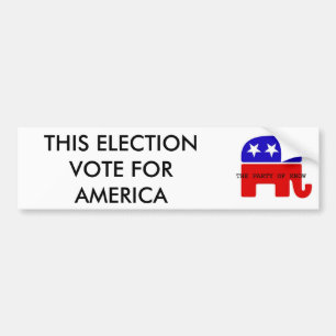 LOG WITH SCRIPT, THIS ELECTION VOTE FOR AMERICA BUMPER STICKER