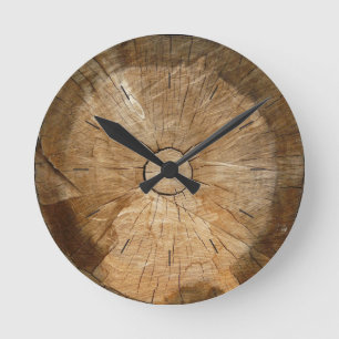 LOG WOOD    natural tree sliced Round Clock