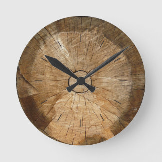 LOG WOOD  | natural tree sliced Round Clock