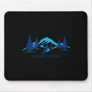 Logan canyon utah ski resort skiing skier mouse pad