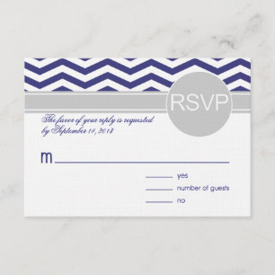 Logan & Derek RSVP navy grey LINEN PAPER