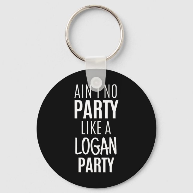 Logan Funny Personalized Name Party Birthday Chris Keychain (Front)
