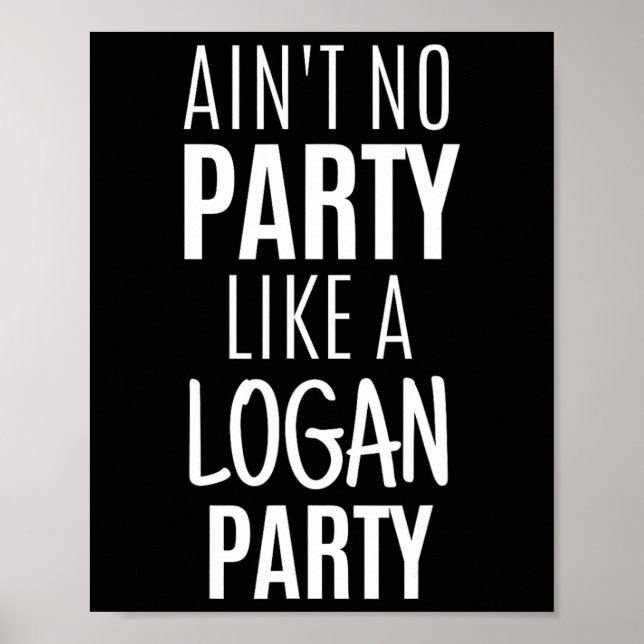 Logan Funny Personalized Name Party Birthday Chris Poster (Front)