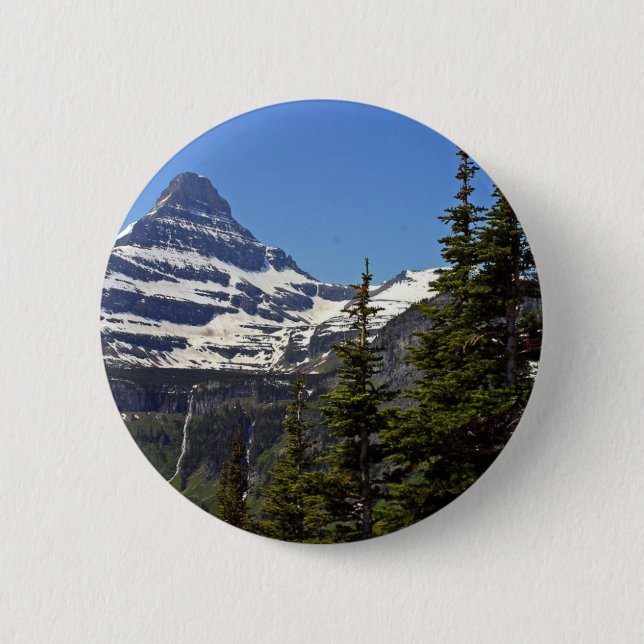 Logan Pass In Glacier National Park 2 Inch Round Button (Front)