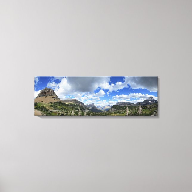 Logan Pass Panorama - Glacier National Park Canvas Print (Front)