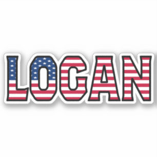 Logan Prénom USA Sticker Stickerset
