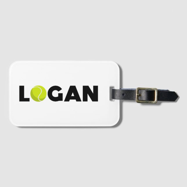 Logan Tennis Luggage Tag (Front Horizontal)