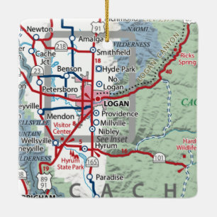 Logan Utah Ceramic Ornament