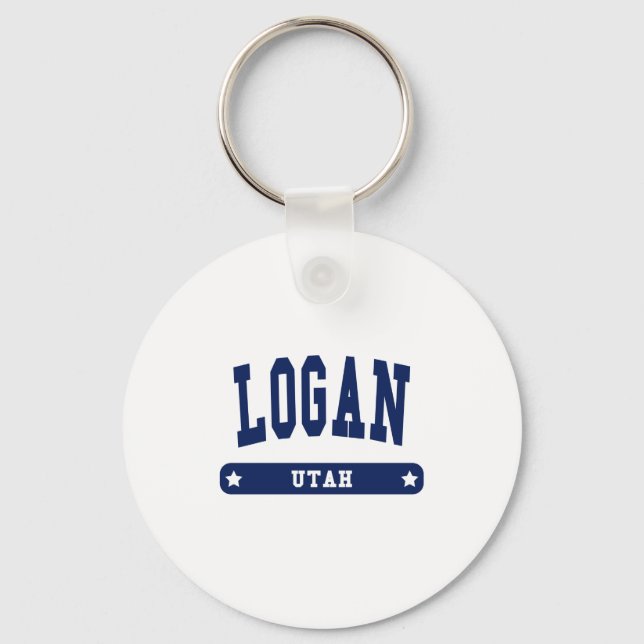 Logan Utah College Style tee shirts Keychain (Front)