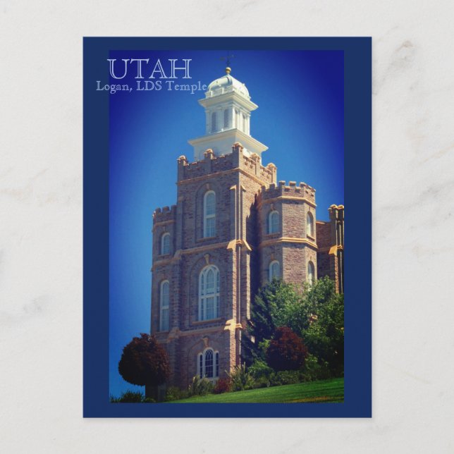 Logan, Utah LDS Temple Postcard (Front)