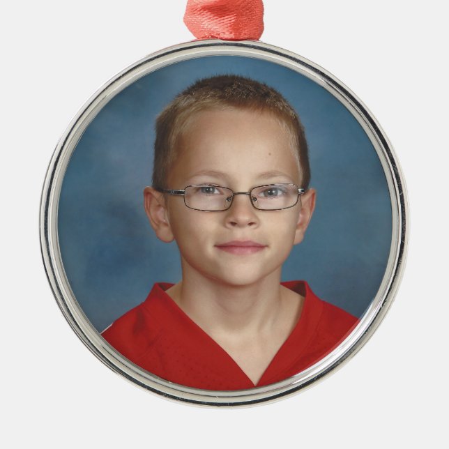 Logan's Custom Metal Ornament (Front)
