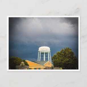 Loganville GA Water Tower & Cemetery Dramatic St Postcard