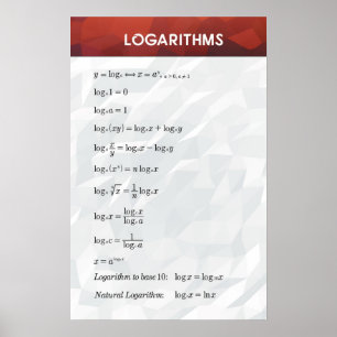 Logarithmes - Poster Math